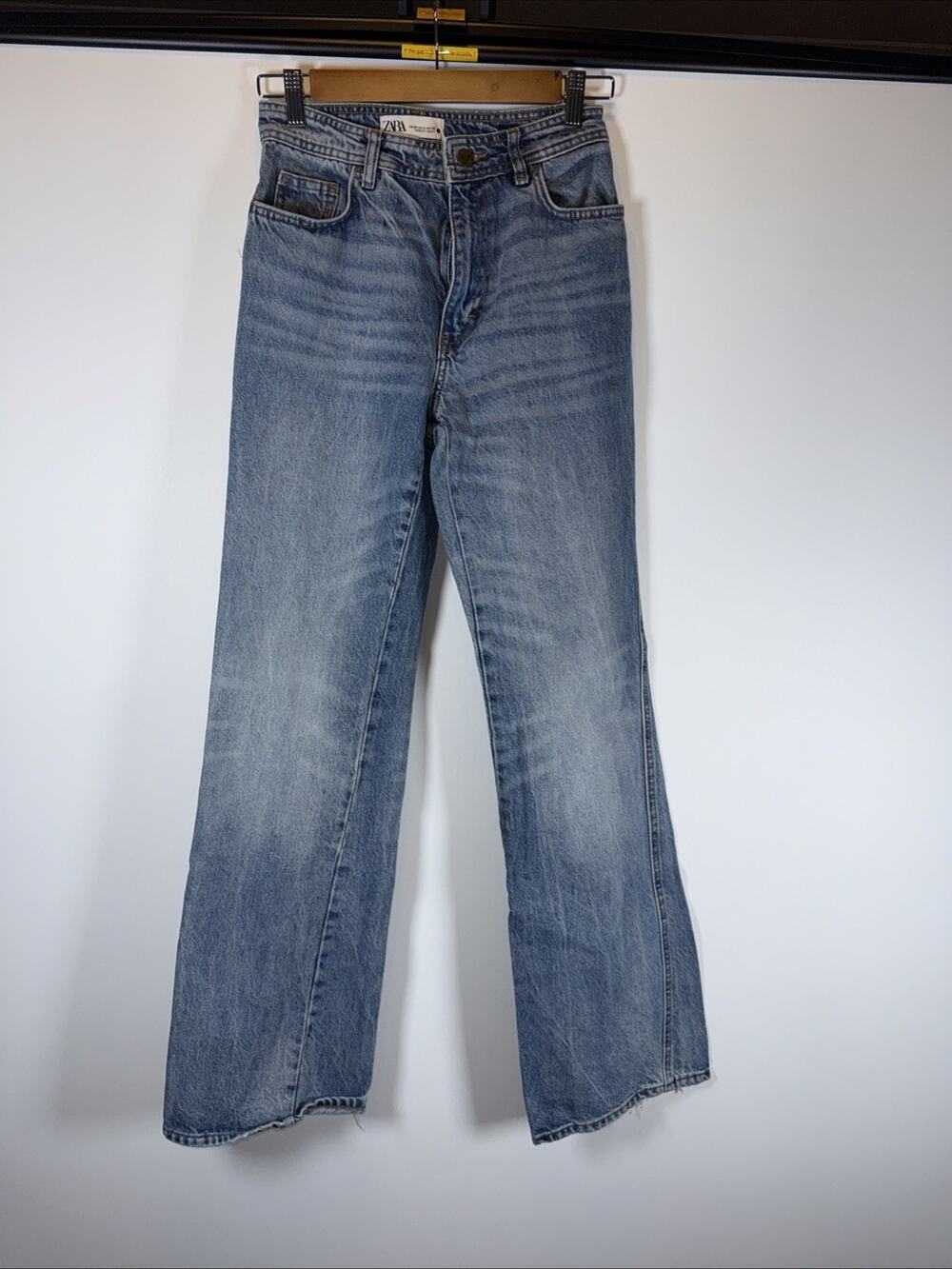 Zara Flare/Boot Cut High Waist Women Jeans, Blue, Size 4 (runs small)